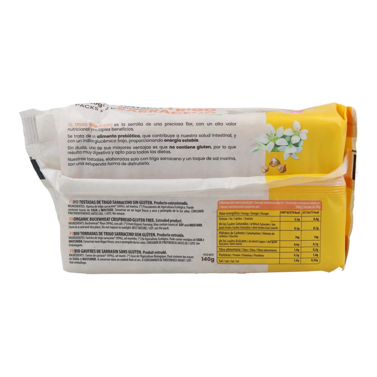 Bezglutenowe tosty z kaszy gryczanej Sol Natural 140 g BIO