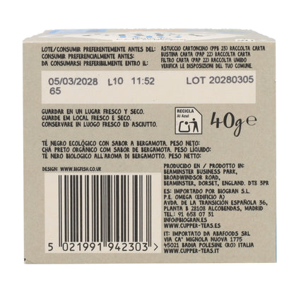 Czarna herbata Earl Grey Bio Cupper 20 torebek