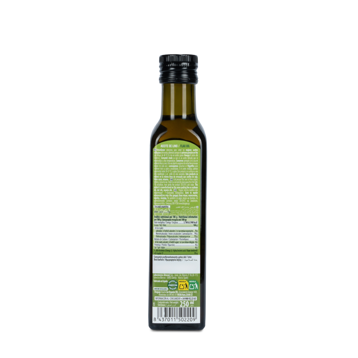 Olej lniany Bio NaturGreen, 250 ml