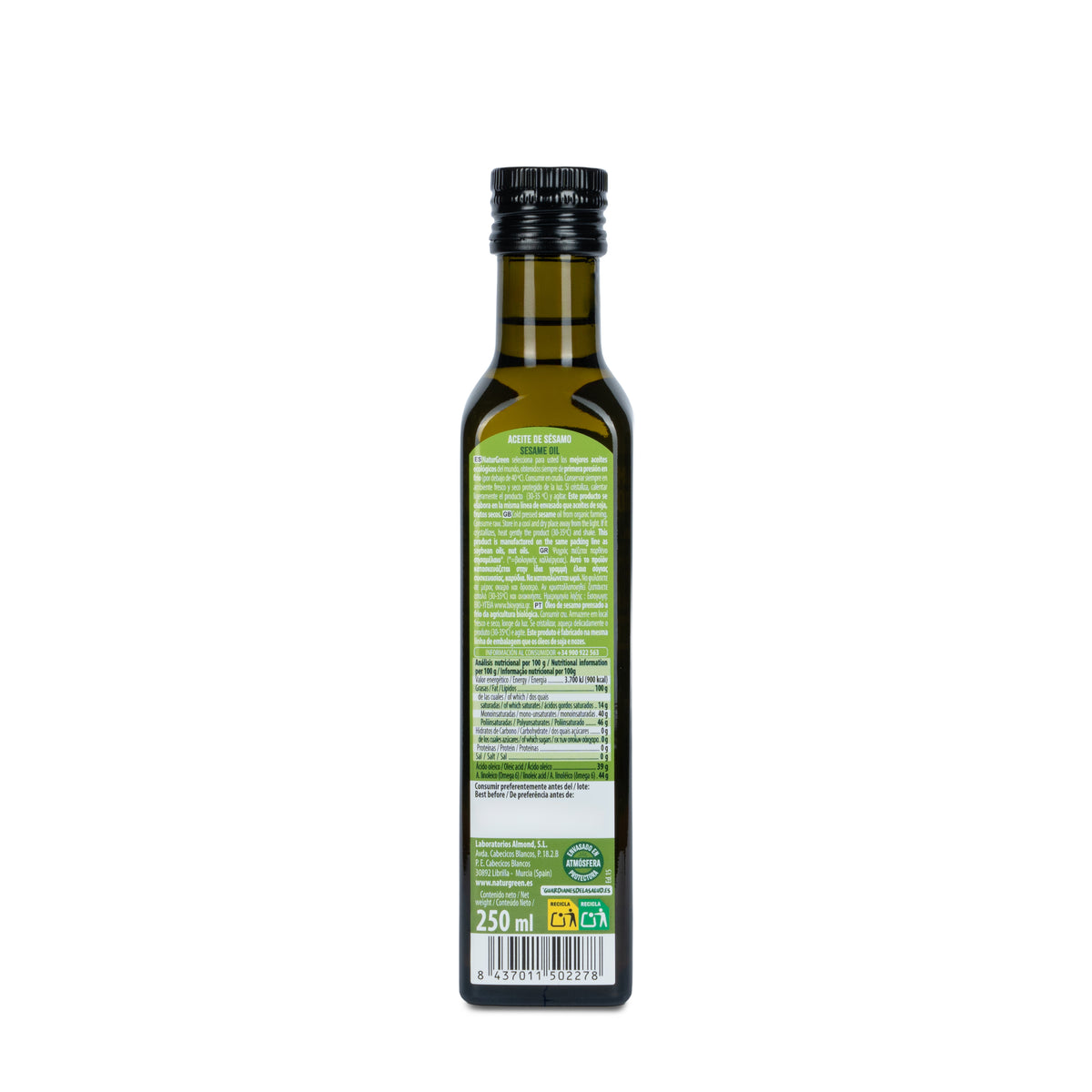 Olej sezamowy BIO NaturGreen. 250 ml