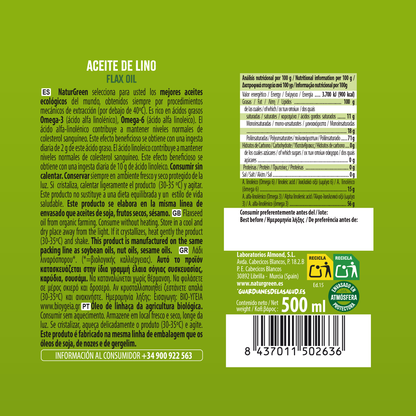 Olej lniany BIO NaturGreen 500 ml