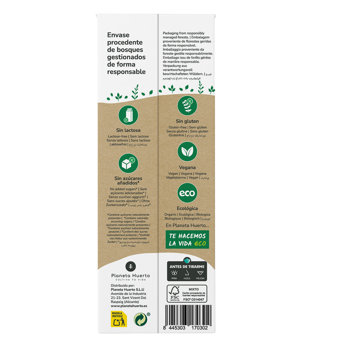 Bebida de Coco Eco Planeta Huerto 1L