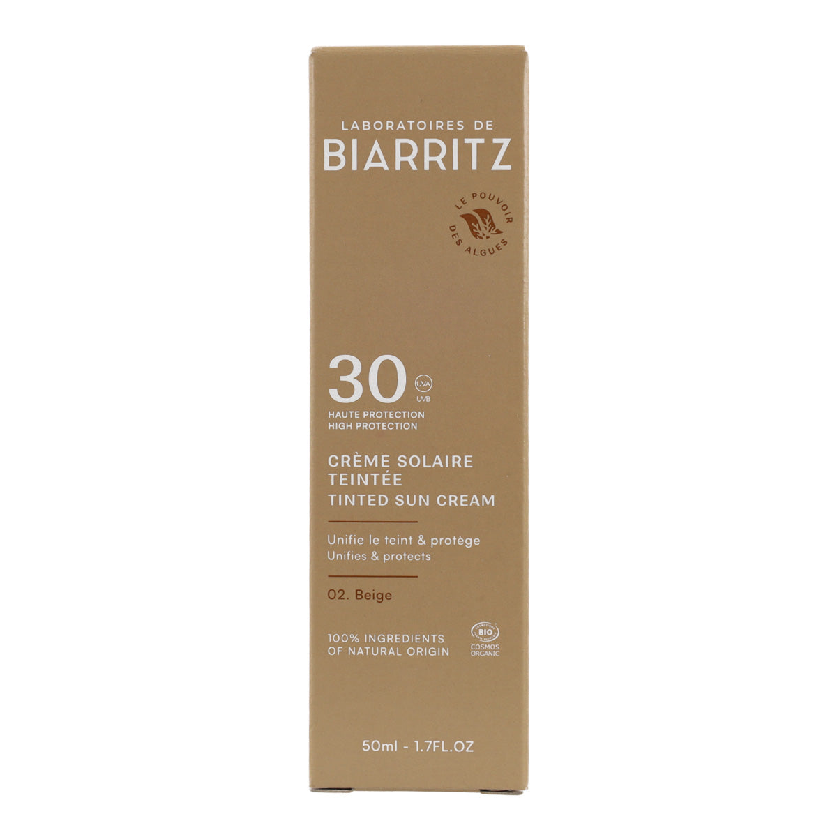 Krem przeciwsłoneczny do twarzy w kolorze beżowym SPF30 Alga Maris 50 ml
