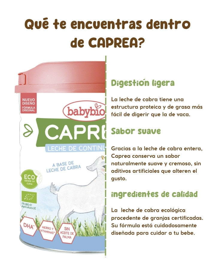 Pack 2x Leche de Cabra Caprea 2 Babybio 800 g