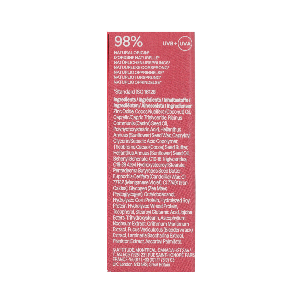 Oceanly - PHYTO-SUN Balsam do ust z kolorem SPF 30 - Baby Rose, Attitude, 8,5 g