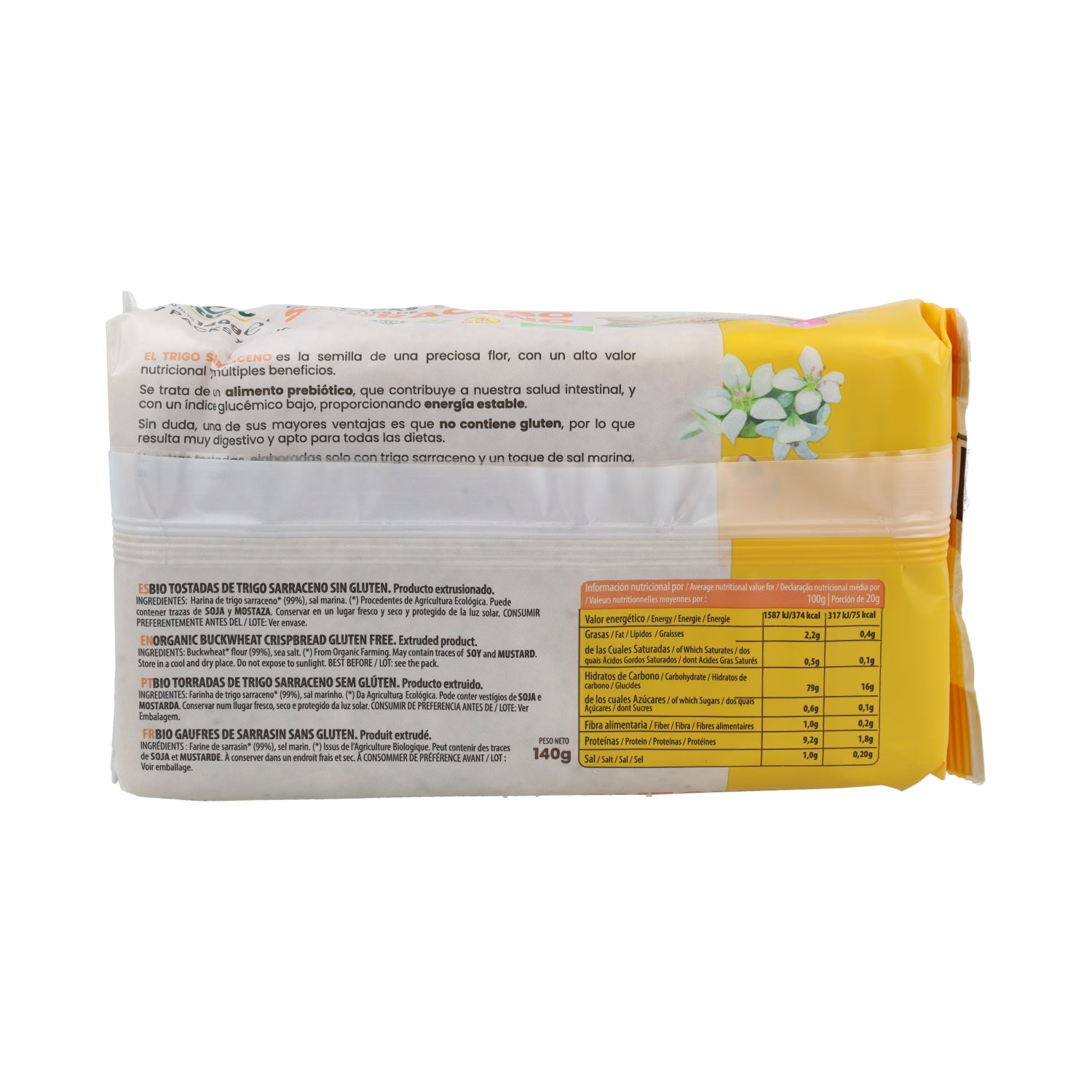 Bezglutenowe tosty z kaszy gryczanej Sol Natural 140 g BIO