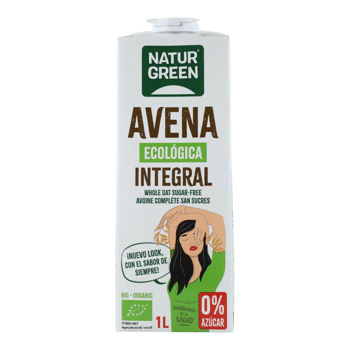 Napój z pełnego ziarna owsa 0% cukrów Bio NaturGreen 1 l
