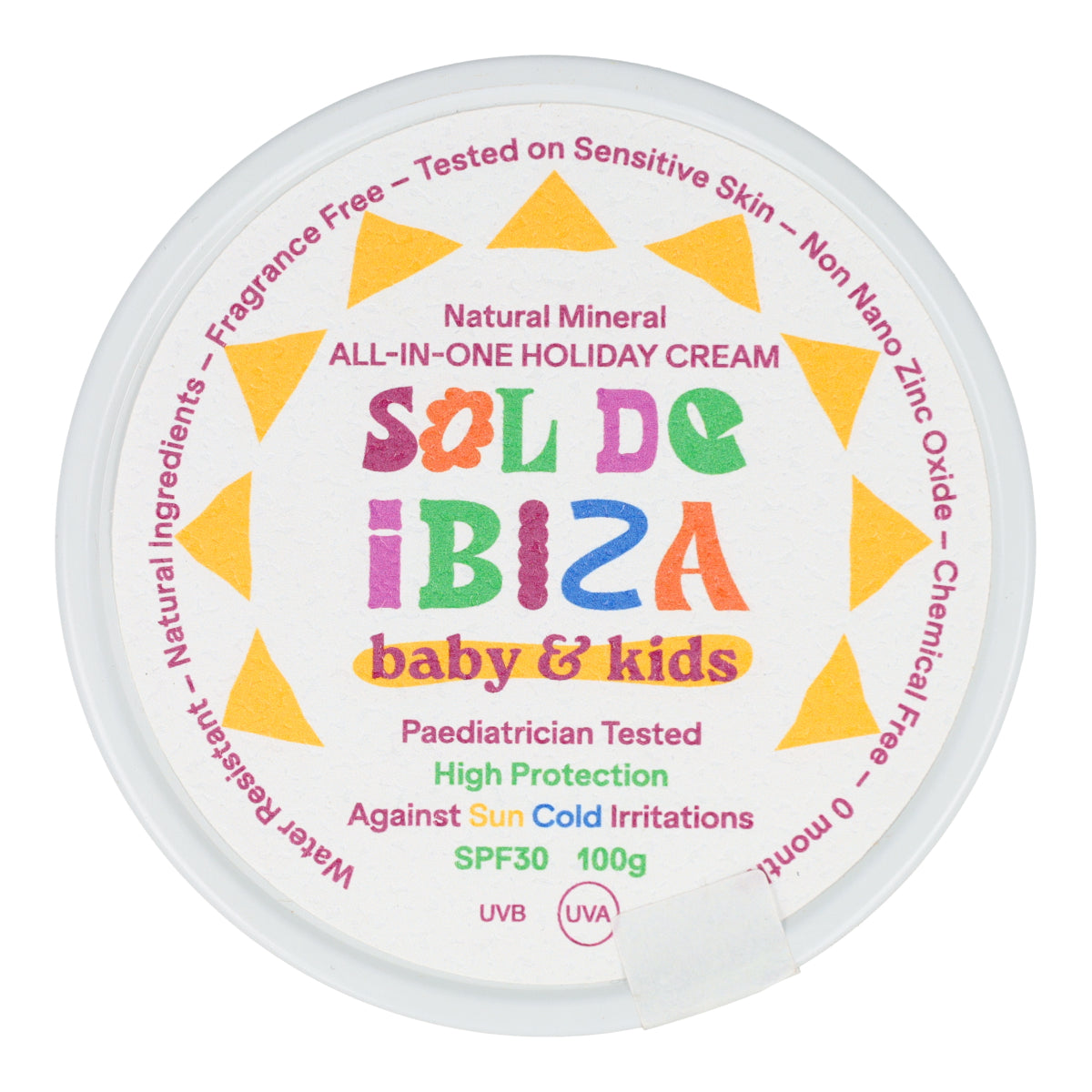 Krem przeciwsłoneczny All in one – niemowlęta 0 miesięcy SPF30 Sol de Ibiza BIO 100 g