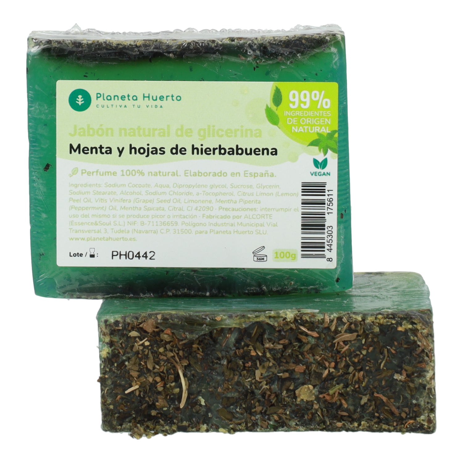 Naturalne mydło glicerynowe mięta i liście mięty pieprzowej 100 g