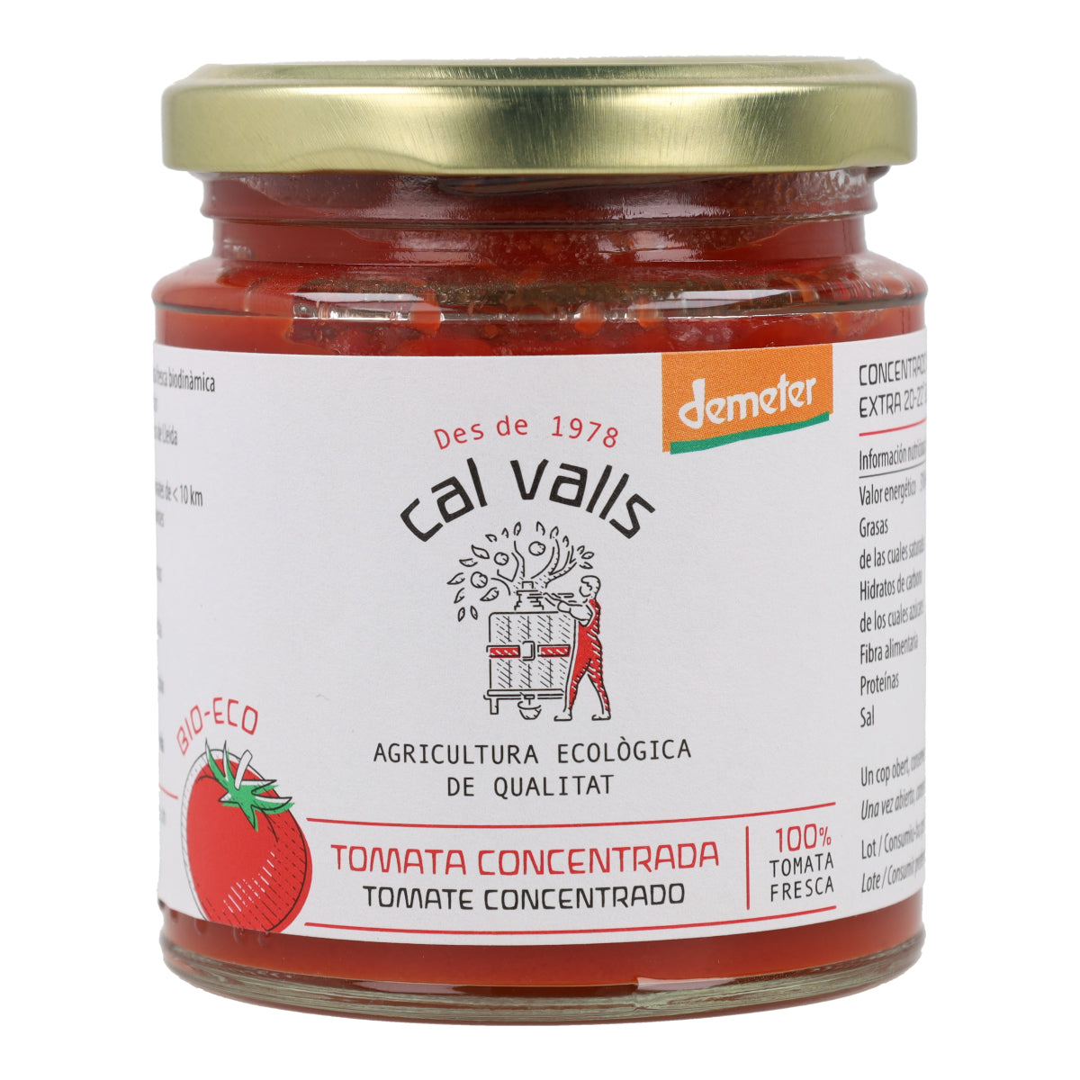 Koncentrat pomidorowy ECO Cal Valls, 250 g