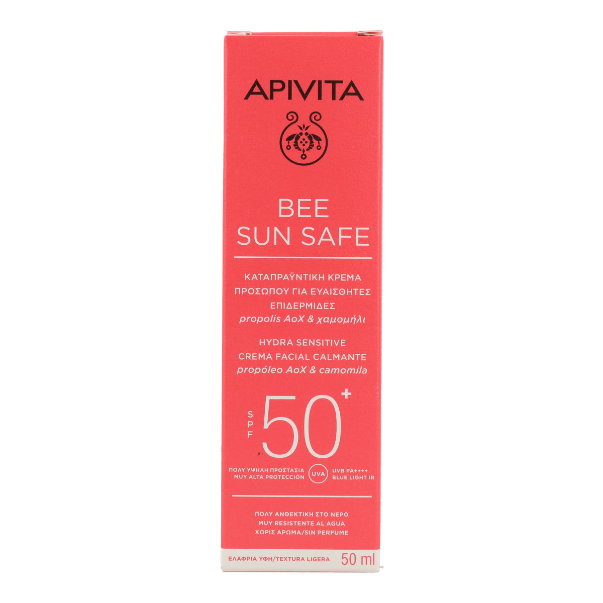 Krem przeciwsłoneczny łagodzący Hydra Sensitive SPF50 Apivita 50 ml