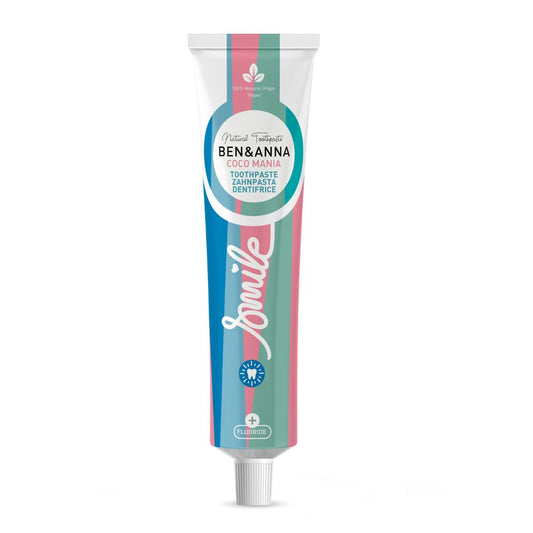 Dentífrico Coco Mania con flúor Ben & Anna tubo 75 ml