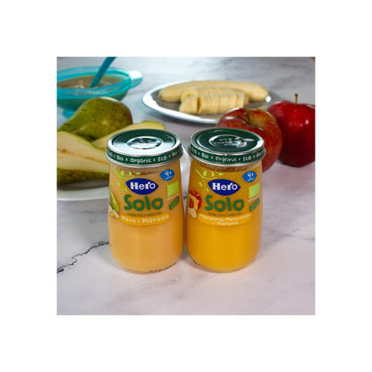 Tarrito de Manzana, Melocotón y Plátano Eco 190 g-Hero Baby
