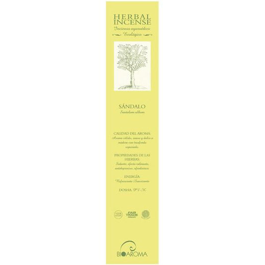 Incienso ecológico Sándalo Bioaroma, 12 varillas