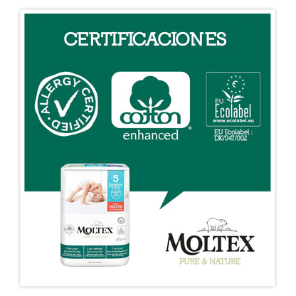 Pants Moltex Pure & Nature T5 (9-14 kg), 20 Uds