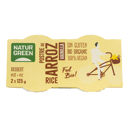 Deser ryżowy waniliowy NaturGreen, 2 x 125 g