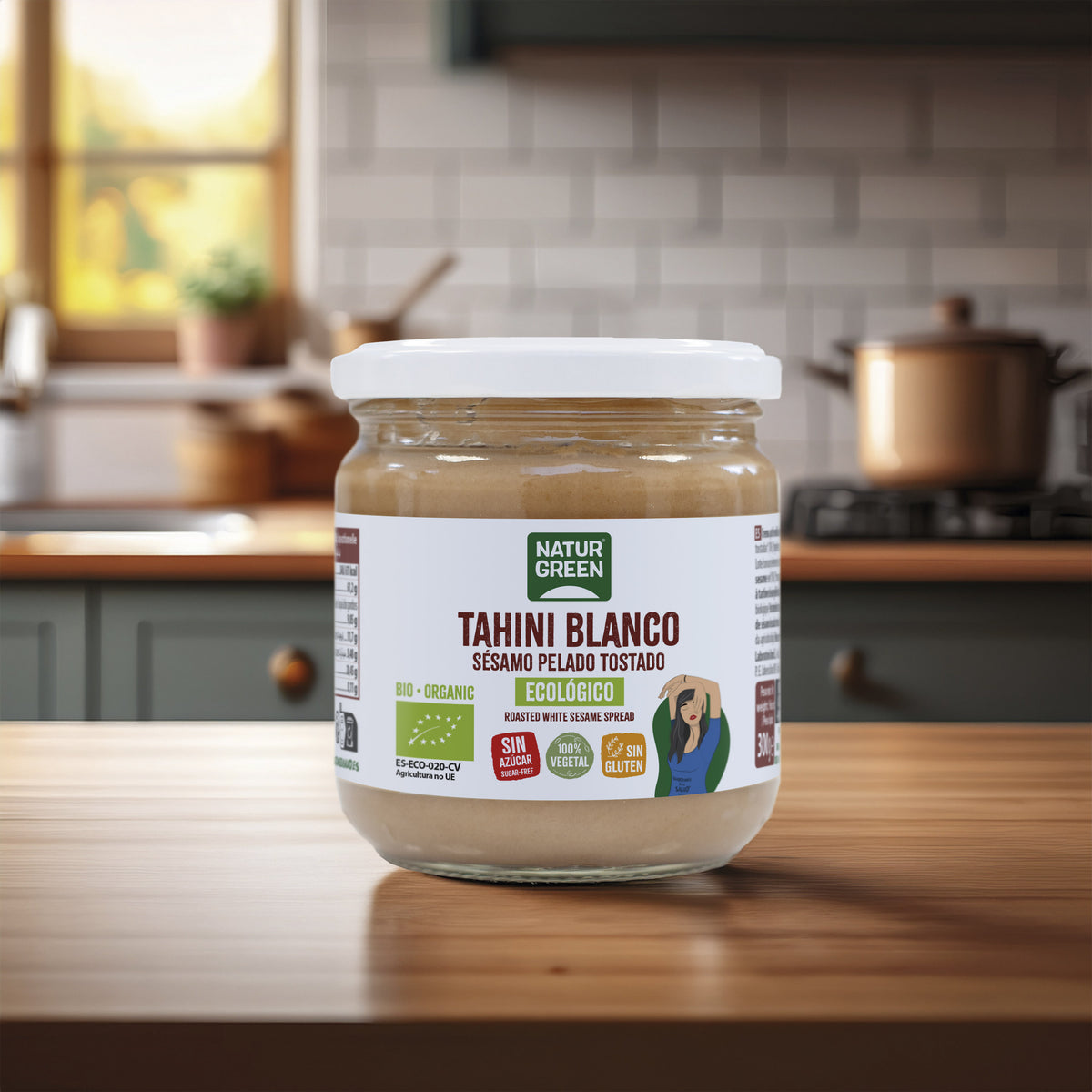 Krem z białego tahini bezglutenowy Naturgreen 300 g