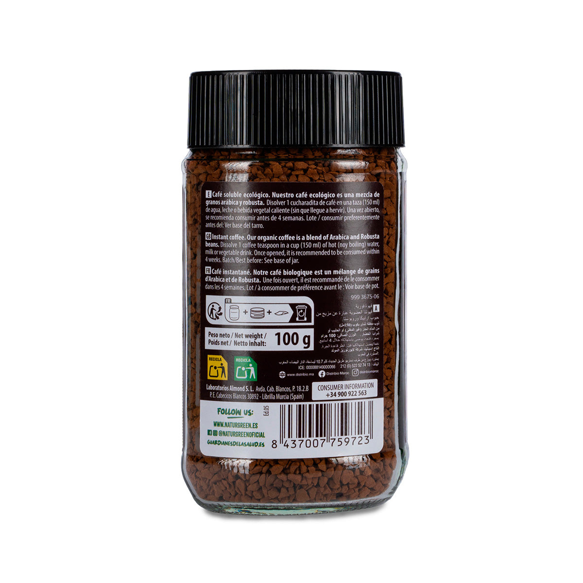 Kawa rozpuszczalna ekologiczna Naturgreen 100 g