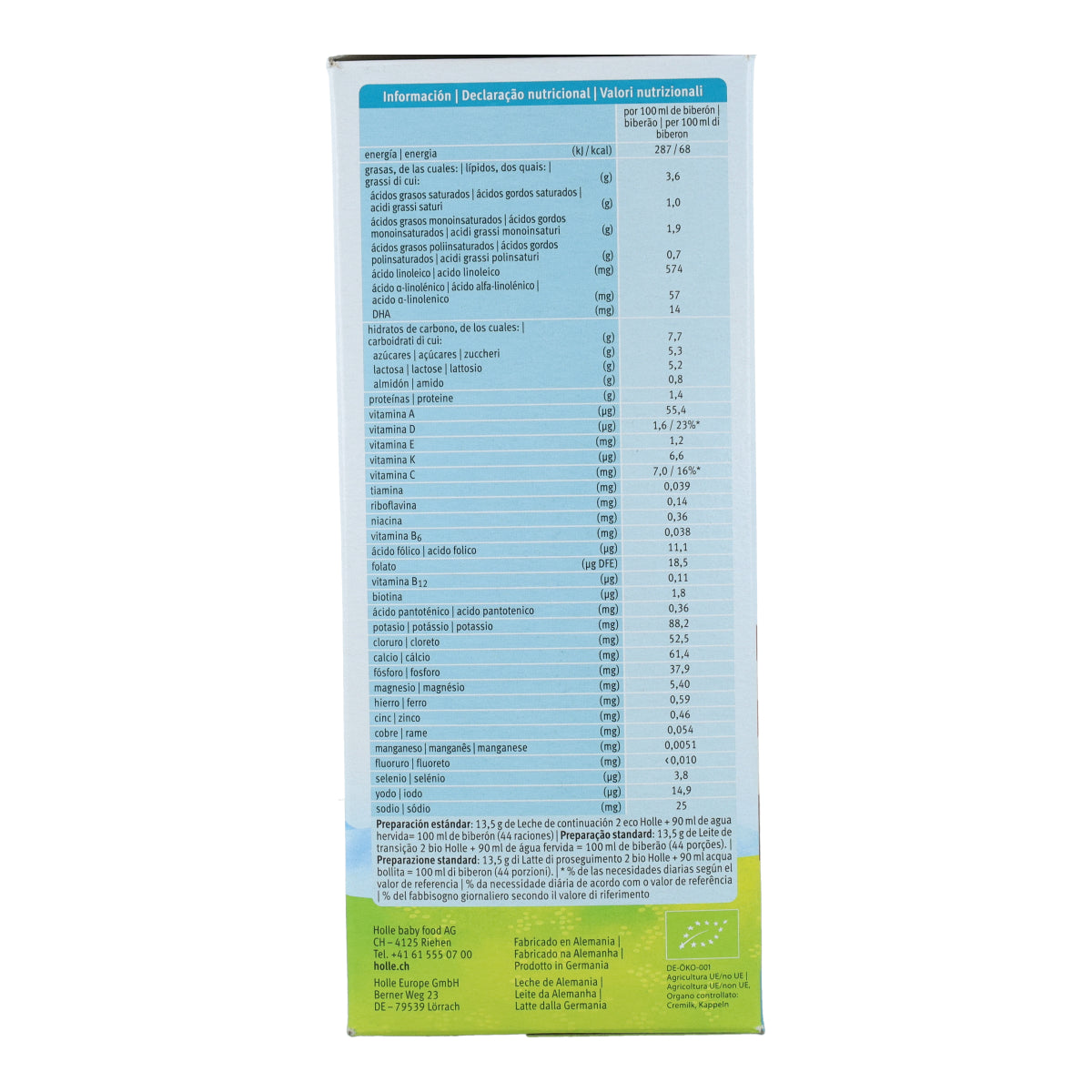 Mleko następcze nr 2 (+6 miesięcy) ekologiczne Holle 600 g