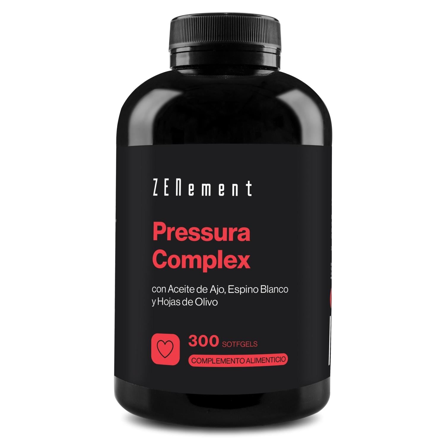 Pressura Complex, con aceite de ajo, espino blanco y hojas de olivo Zenement,  300 comprimidos