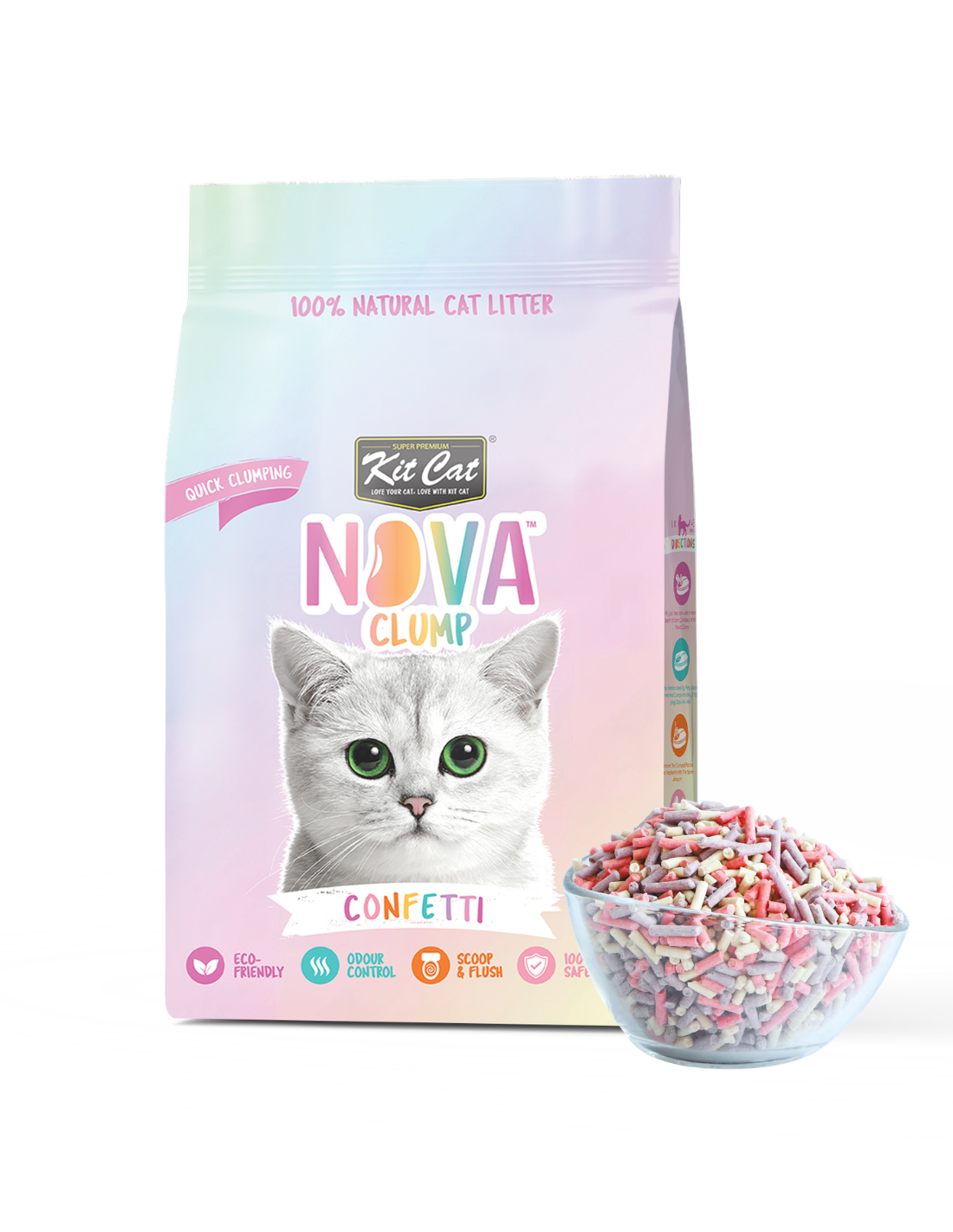 Zestaw Cat Arena Eco SoyaClump - Confetti 7 L Żwirek dla kotów