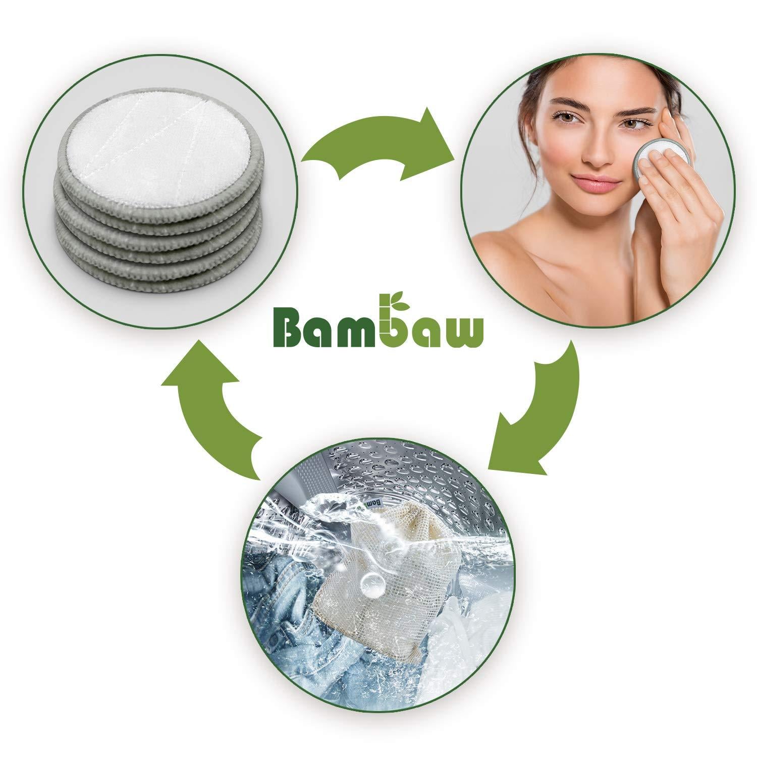 Discos desmaquillantes reutilizables Bambaw Pack 16