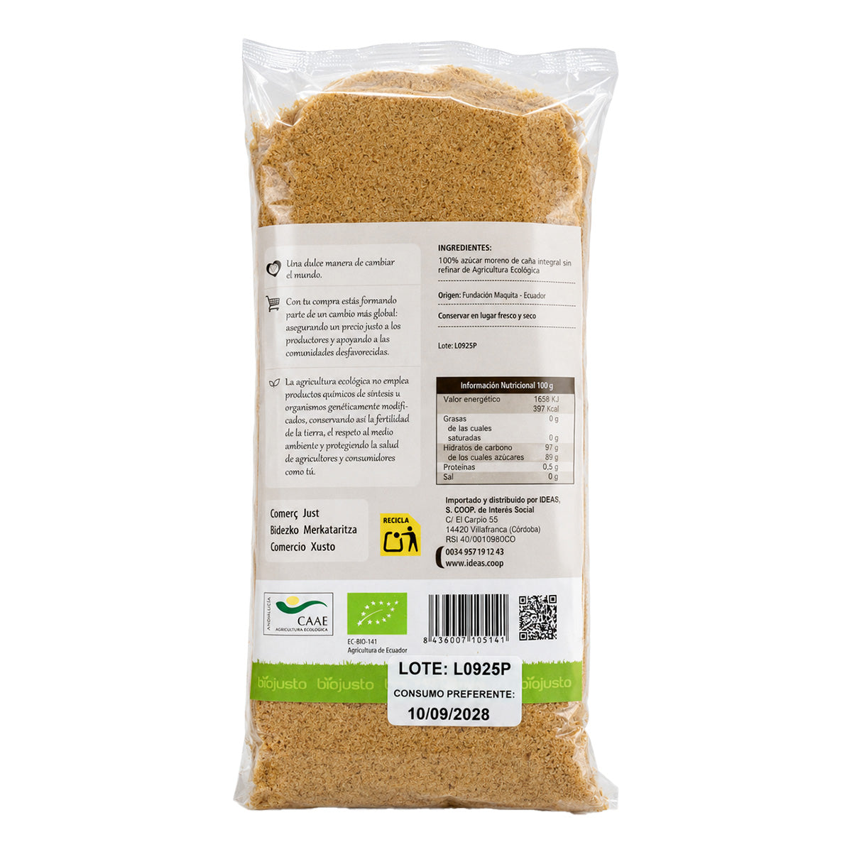 Cukier trzcinowy brązowy BIO Ideas 1 kg