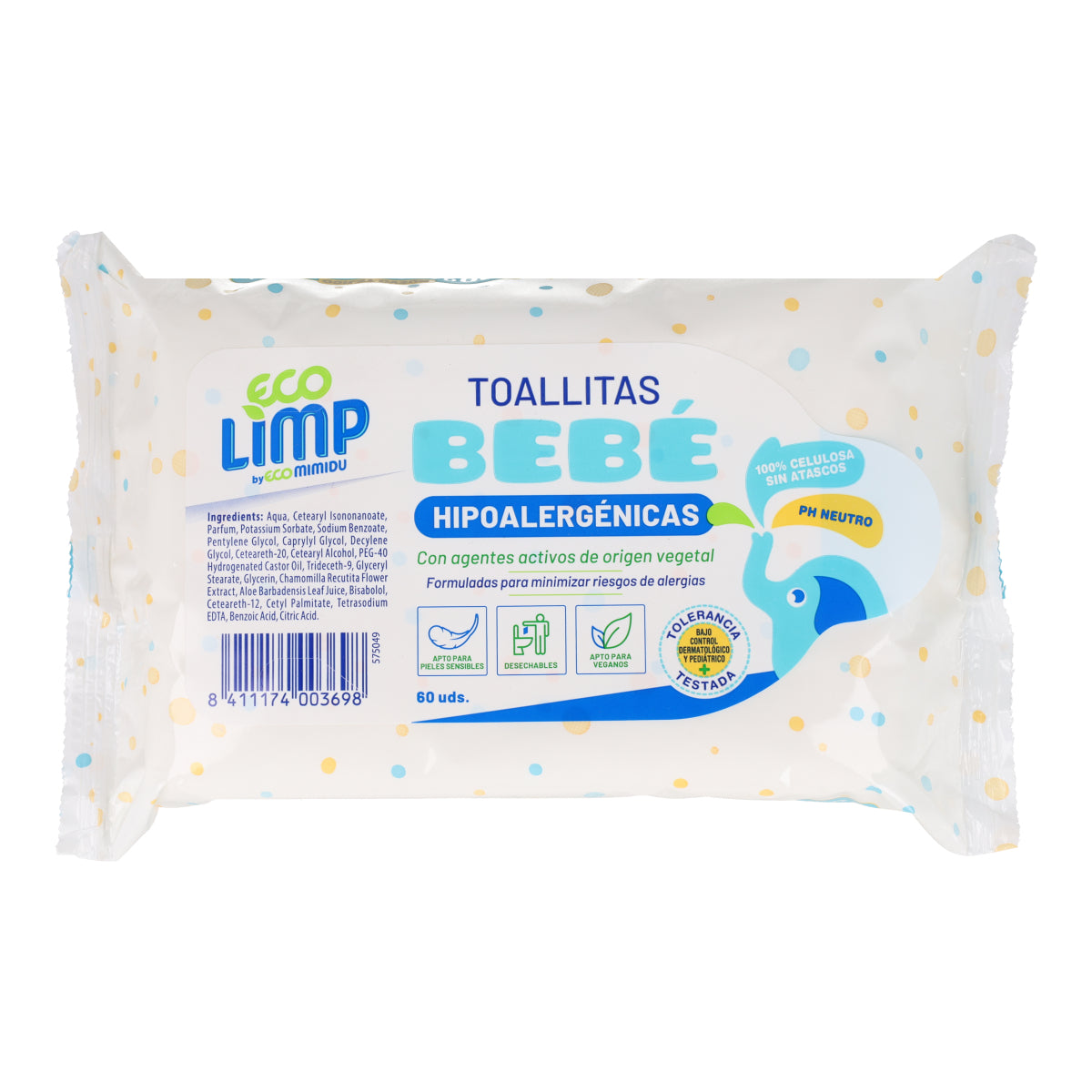 Chusteczki dla niemowląt Mimidu ECO 60 szt.