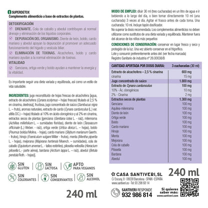 Superdetox Syrop Santiveri 240 ml