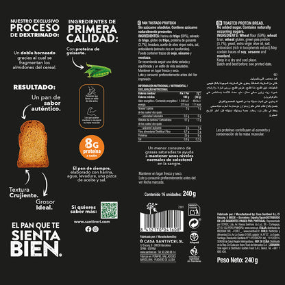 Chleb tostowy proteinowy 25% białka Santiveri 240 g