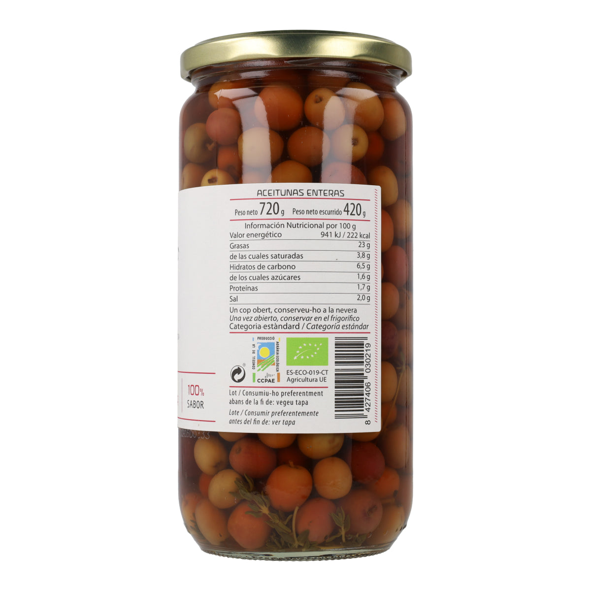 Oliwki Arbequina ECO Cal Valls 720 g