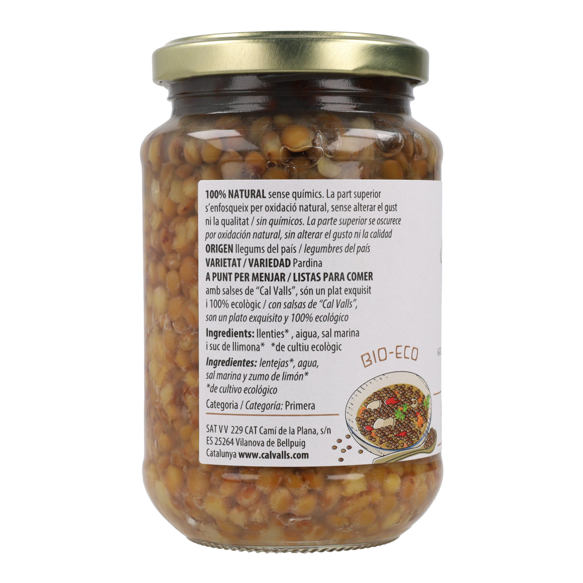 Soczewica gotowana ECO Cal Valls 250 g