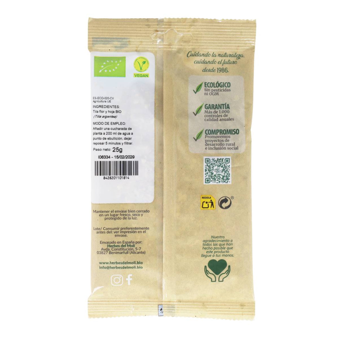 Liście lipy Herbes del Molí, 25 g