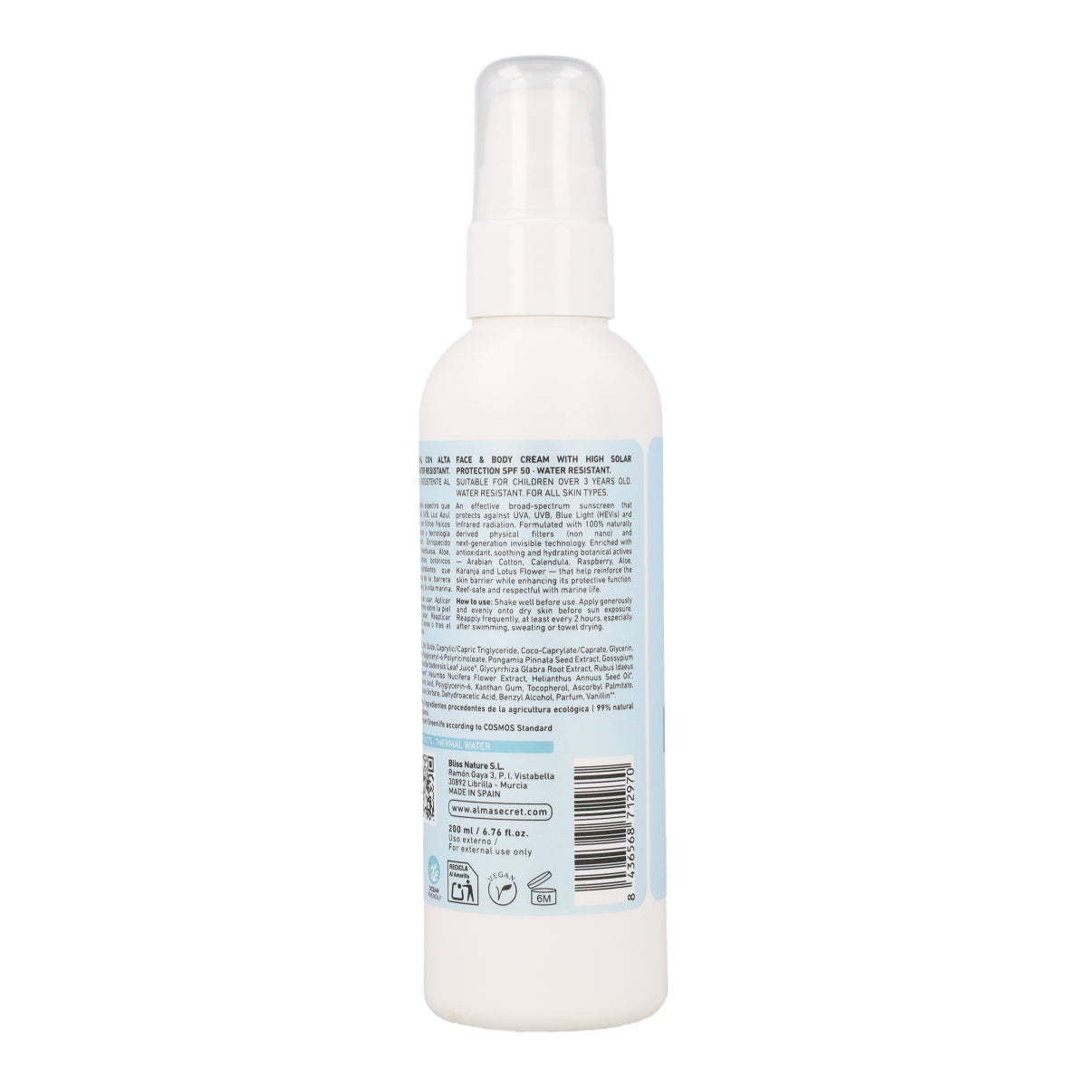 Krem przeciwsłoneczny SPF 50 Alma Secret  200 ml