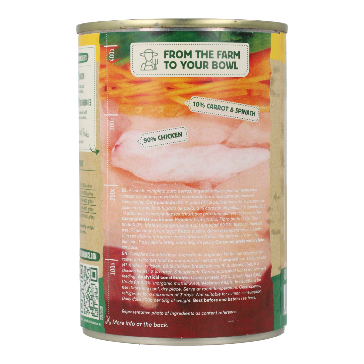 Puszka z kurczakiem BARF dla psów Wild Balance 400 g