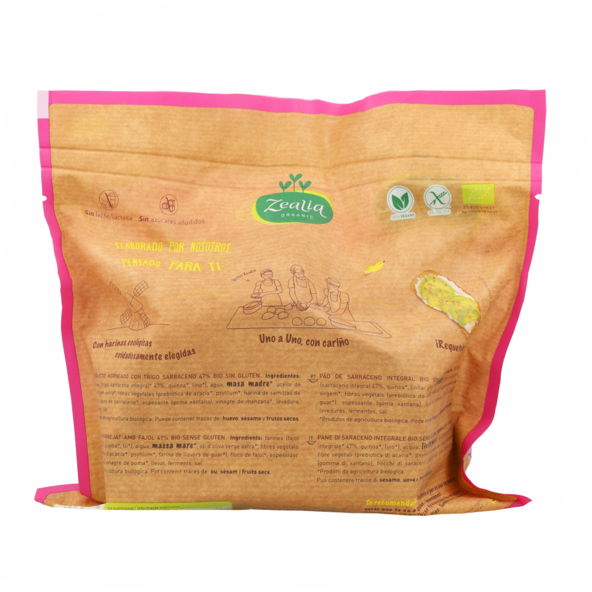 Chleb pełnoziarnisty z kaszy gryczanej BIO bezglutenowy Zealia 330 g