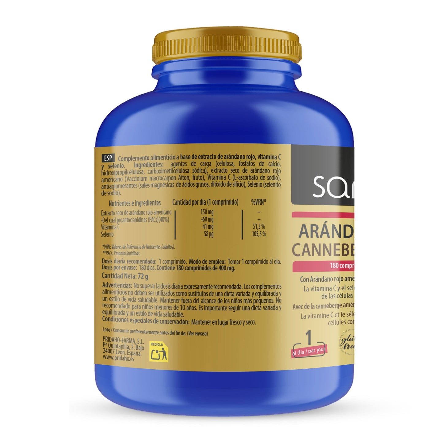 Amerykańska żurawina 180 tabletek SANON 650 mg