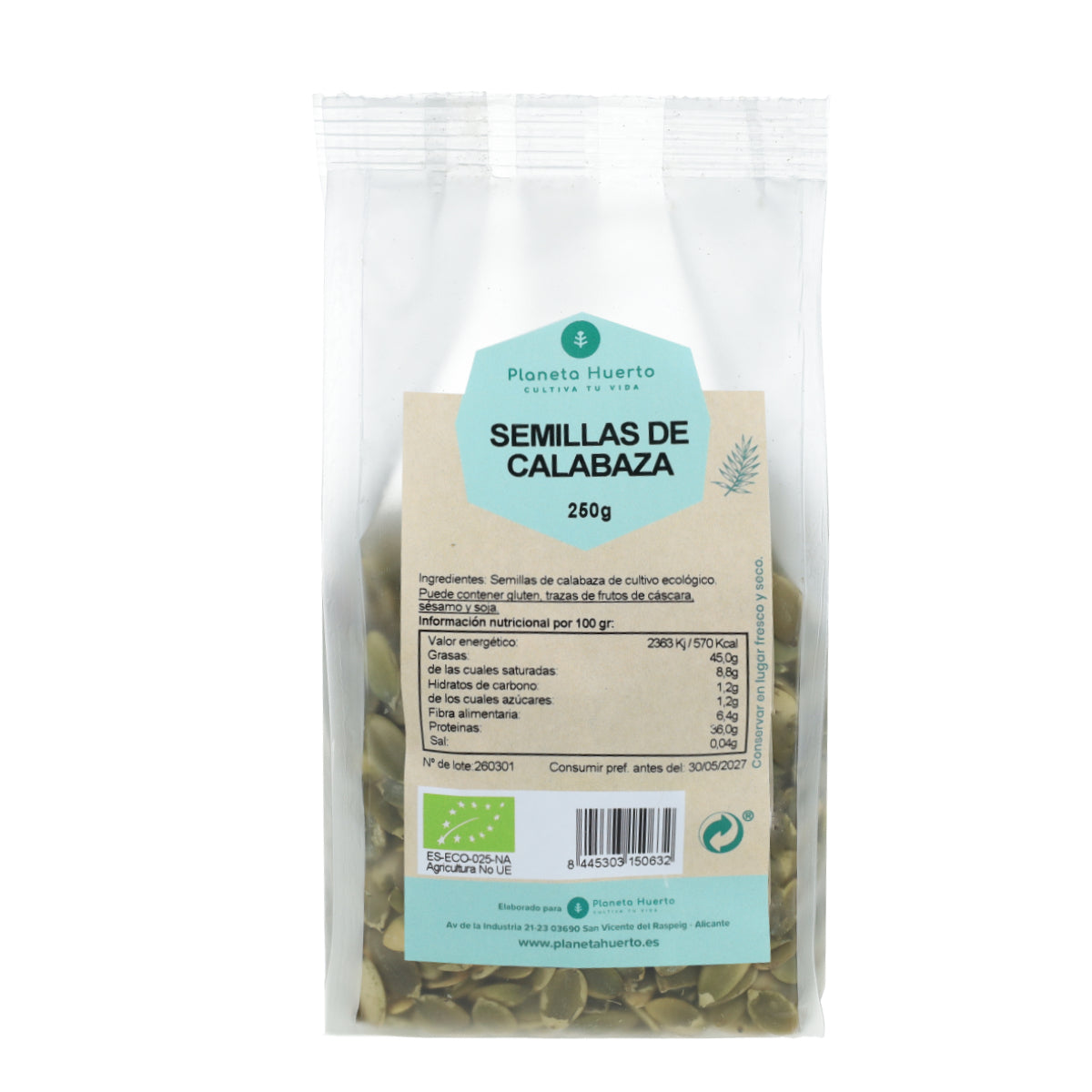 ECO Pestki dyni Planeta Huerto 250 g