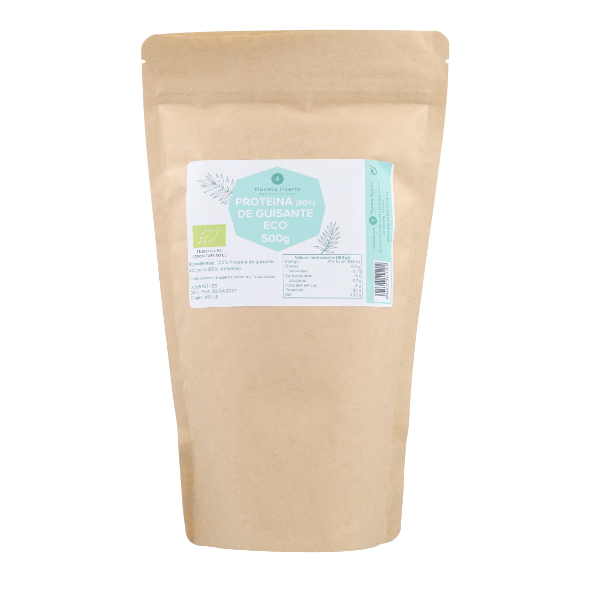 Białko grochu 80% ECO Planeta Huerto 500 g