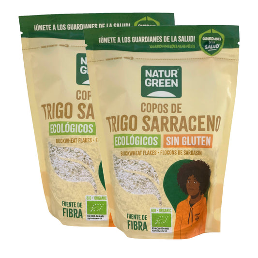 Zestawy 2 szt. płatki gryczane BIO bezglutenowe Naturgreen 2 szt. po 250 g