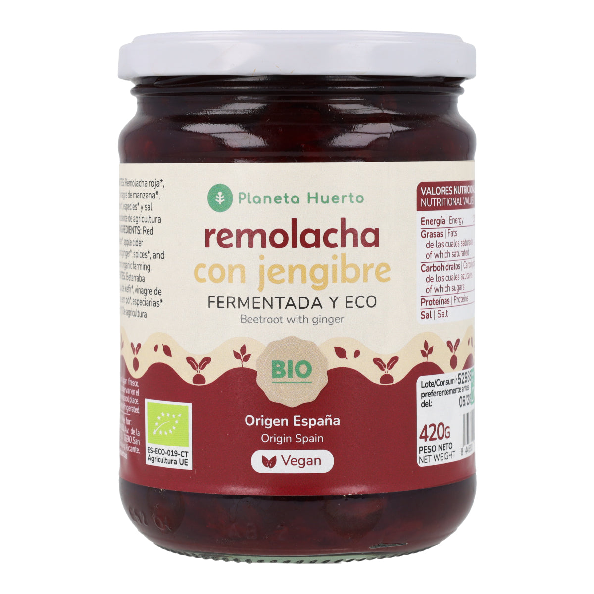 Fermentowane buraki z imbirem Eco Planeta Huerto 420 g