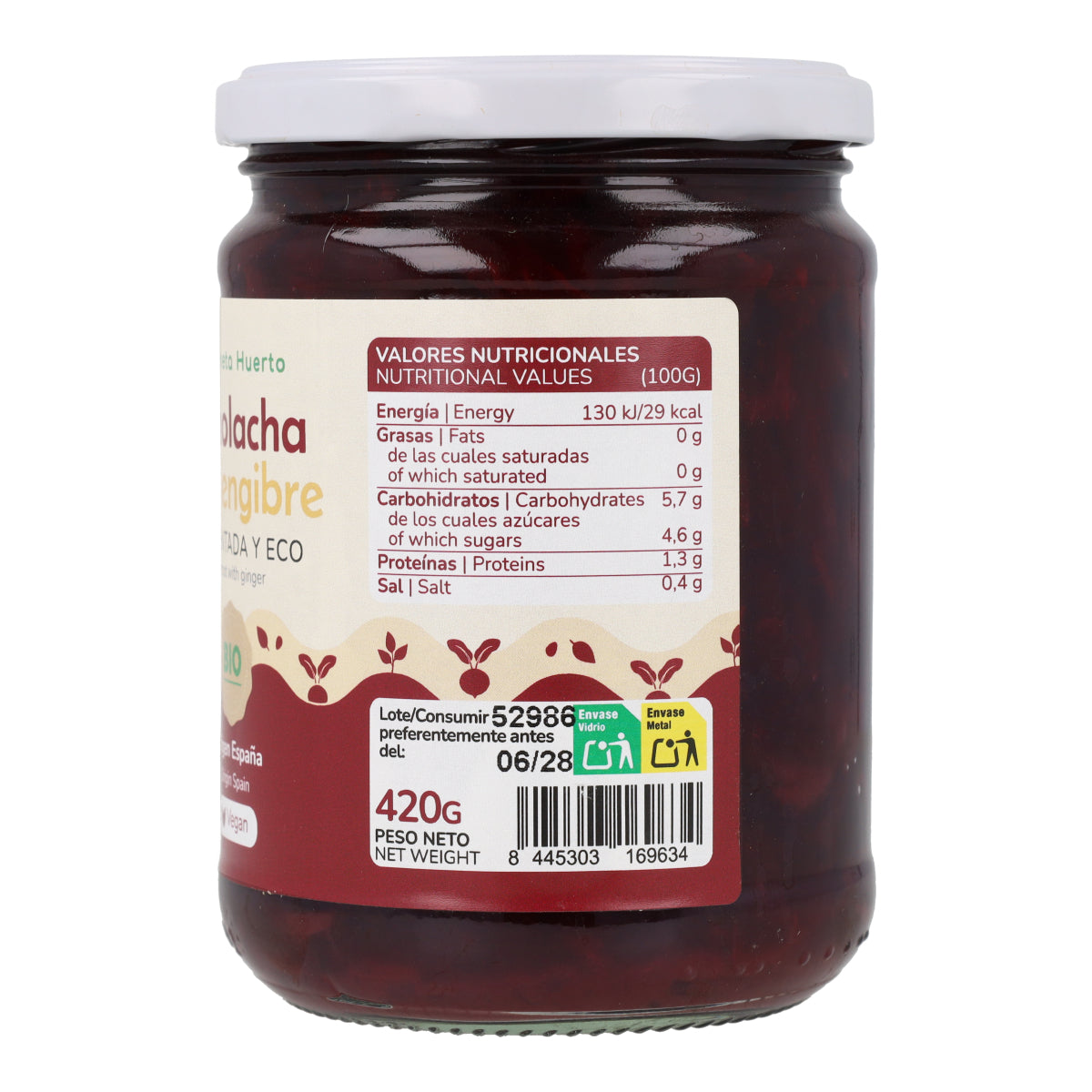 Fermentowane buraki z imbirem Eco Planeta Huerto 420 g