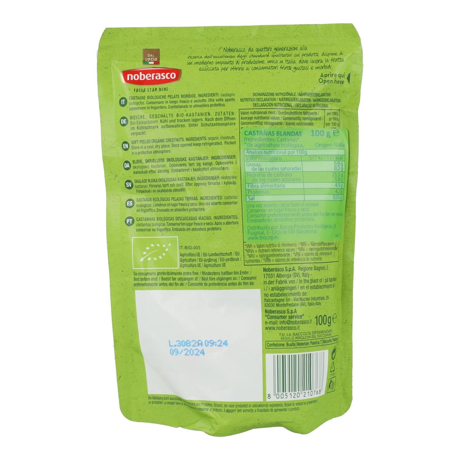 Castañas blandas Noberasco 100 g