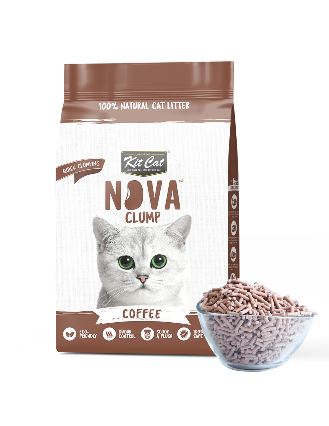 Zestaw Cat Arena Eco SoyaClump - Coffee 7 l Żwirek dla kotów