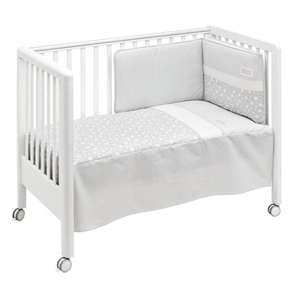 Juego de colcha + protector para cuna Star 60x120 cm. Beige