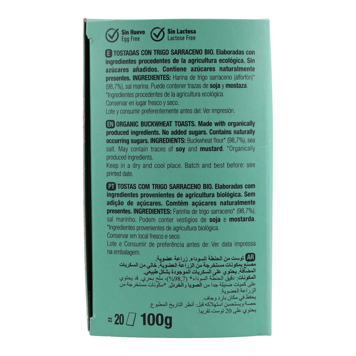 Lekkie i chrupiące tosty z kaszy gryczanej Bio Santiveri 100 g