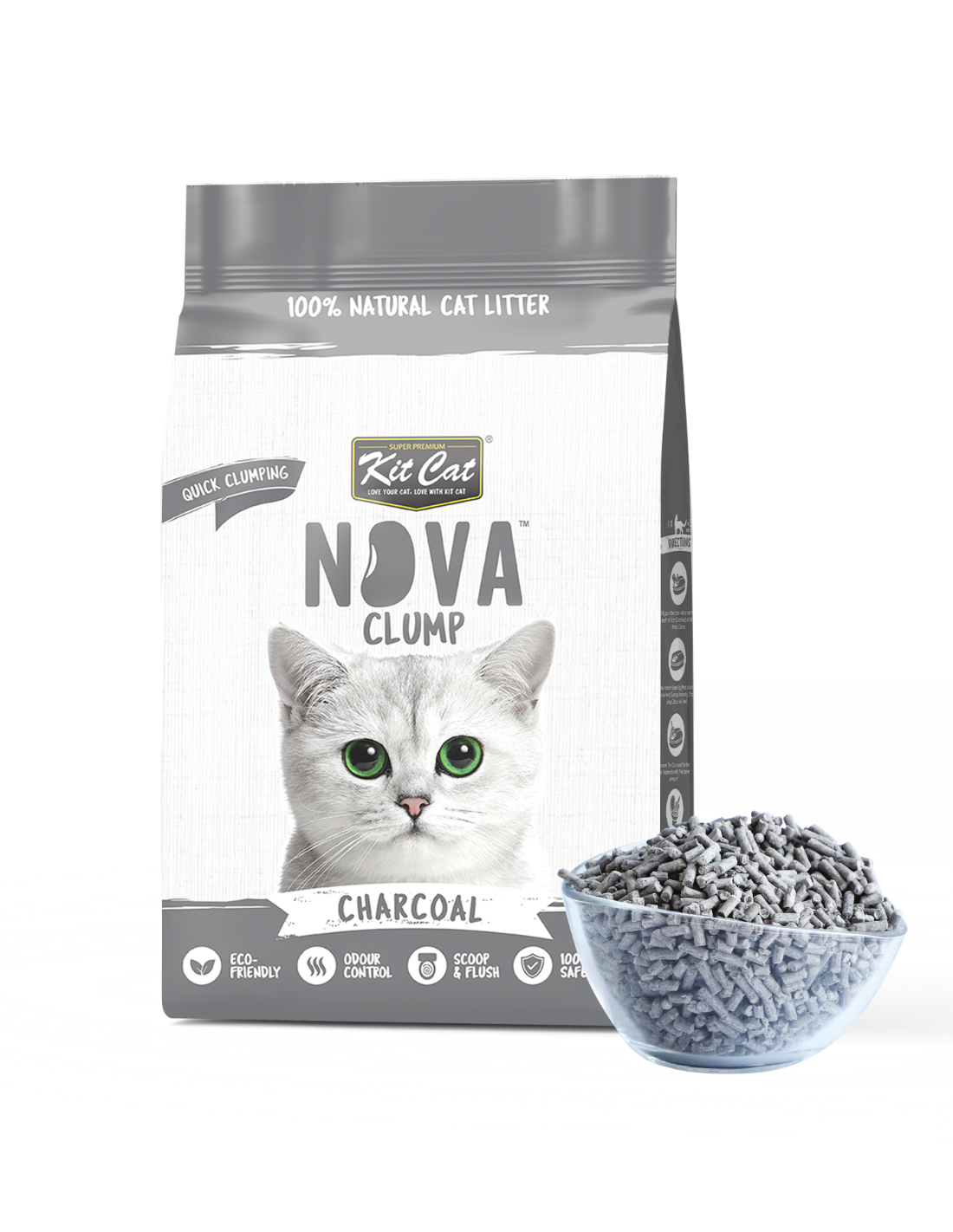 Zestaw Cat Arena Eco SoyaClump - Charcoal 7 l Żwirek dla kotów