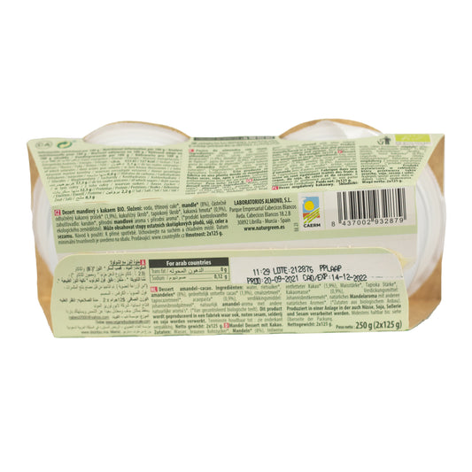 Deser migdałowo-kakaowy NaturGreen,  2 x 125 g