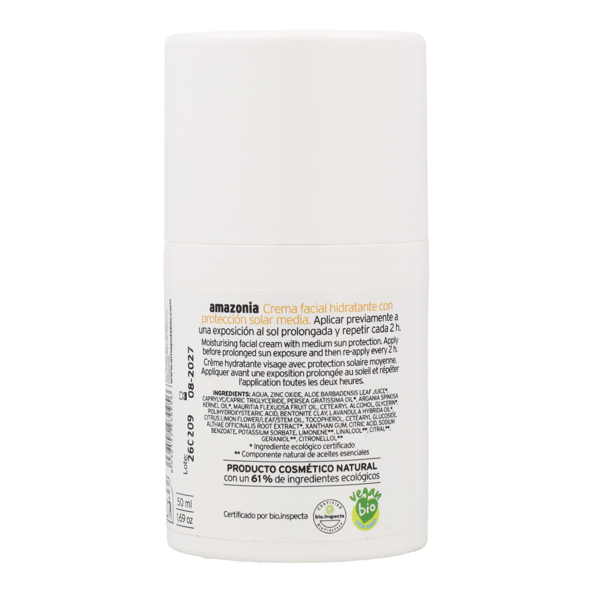Krem przeciwsłoneczny do twarzy SPF 25 Amazonia Amapola 50 ml