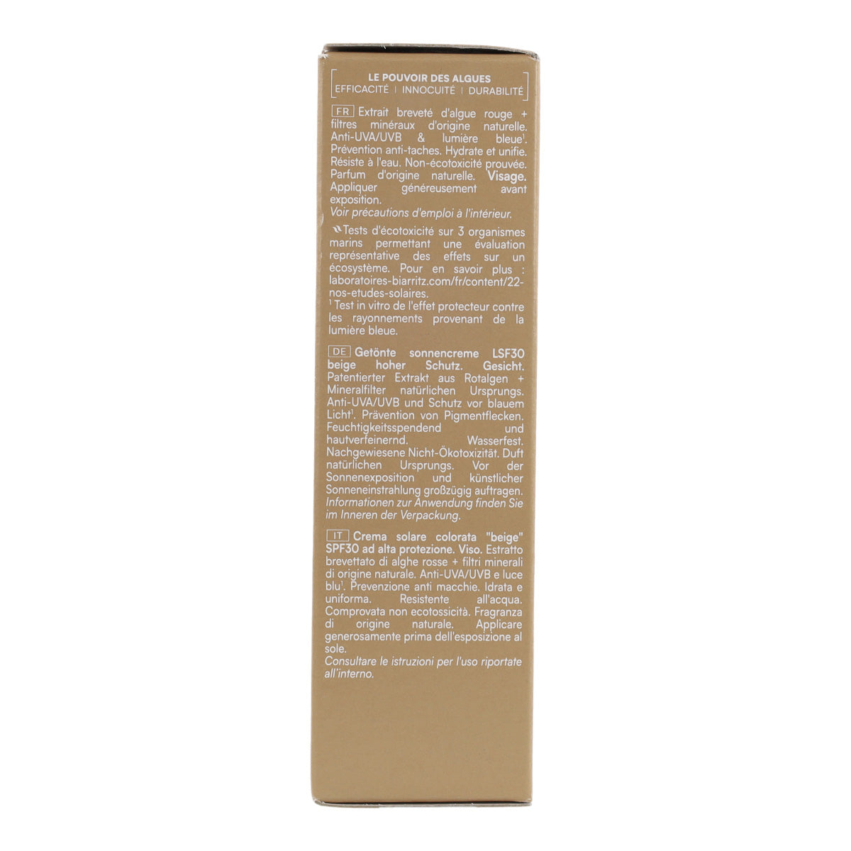 Krem przeciwsłoneczny do twarzy w kolorze beżowym SPF30 Alga Maris 50 ml